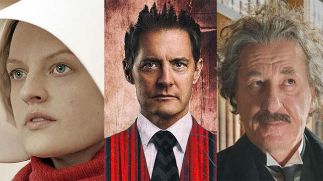 I volti dei protagonisti di The Handmaid's Tale, Twin Peaks e Genius