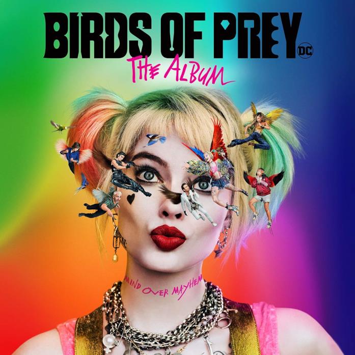 La colonna sonora di Birds of Prey Harley Quinn nella cover del CD della colonna sonora del film Birds of Prey