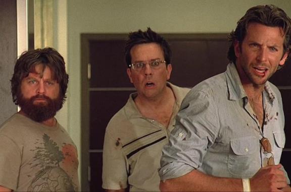 Alan, Stu e Phil in una scena di Una notte da leoni