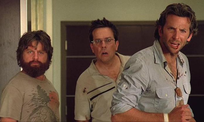 Alan, Stu e Phil in una scena di Una notte da leoni