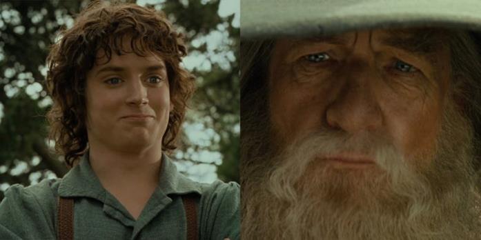 Frodo e Gandalf in il Signore degli Anelli - La Compagnia dell'Anello