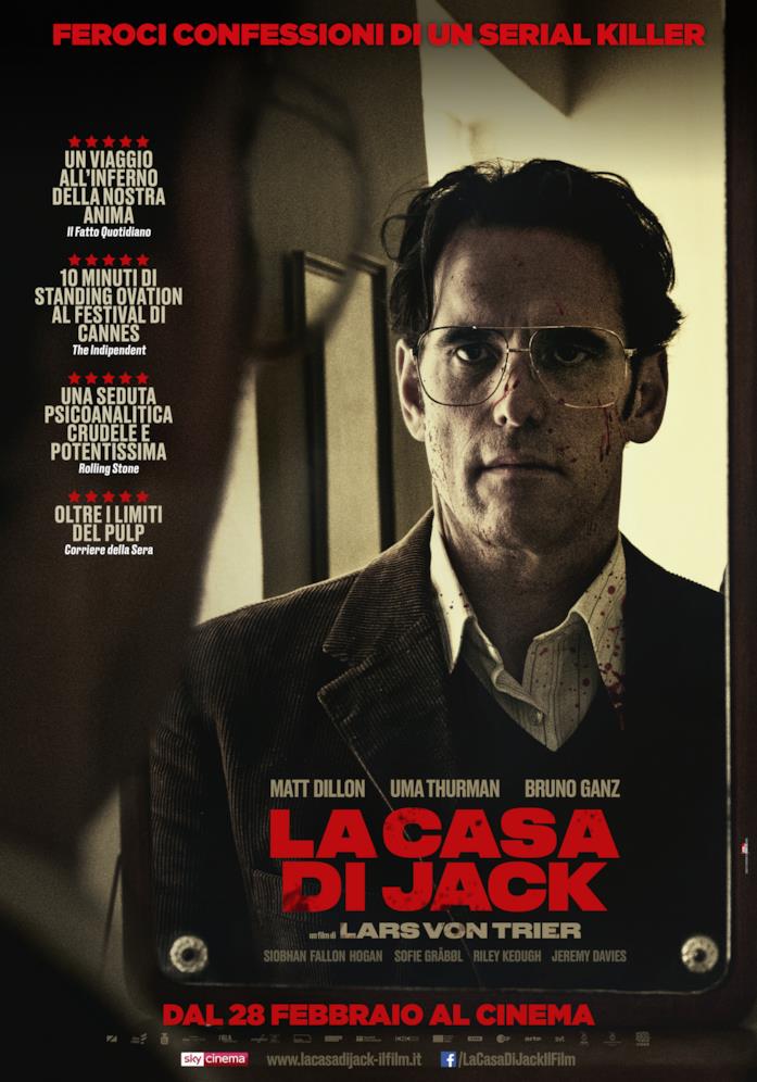 La casa di Jack, dal 28 febbraio al cinema Matt Dillon nel poster italiano de La casa di Jack di Lars von Trier