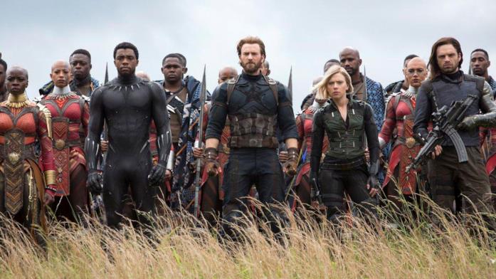 Alcuni personaggi di Avengers: Infinity War Una scena di Avengers: Infinity War