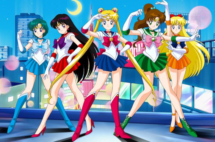 Un'illustrazione promozionale dell'anime storico di Sailor Moon
