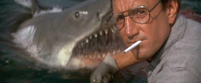 Roy Scheider interpreta il capo della polizia Martin Brody Martin Brody alle prese con il terribile squalo bianco