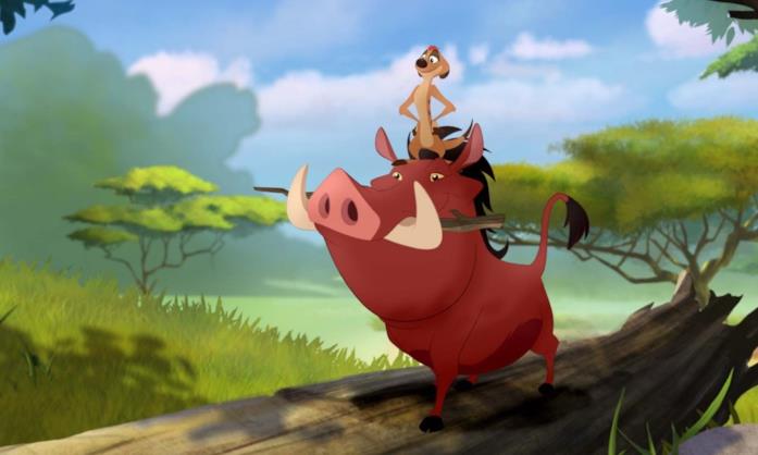 Timon e Pumbaa tra i protagonisti deI film de Il re leone Timon e Pumbaa