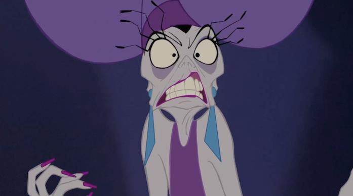 La villain Disney Yzma Yzma in una scene de Le follie dell'imperatore