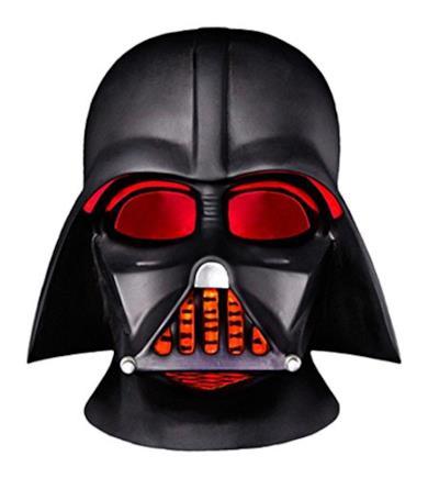 Groovy Elmetto Completo Darth Vader Star Wars Lampada LED da Scrivania con Funzionamento A Batteria 12 W, Nero, 15 x 16 x 15 cm