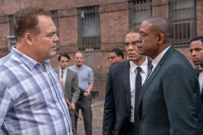 Vincent Gigante e Bumpy Johnson in Godfather of Harlem Forest Whitaker e Vincent D'Onofrio parlano in Godfather of Harlem