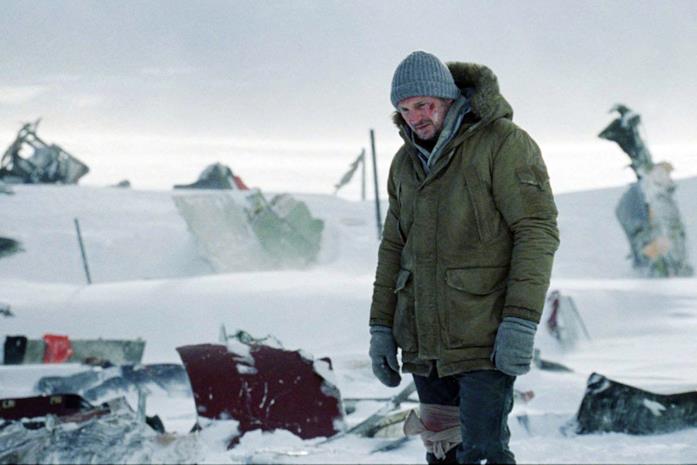The Grey, Liam Neeson contro lupi famelici Una scena del film
