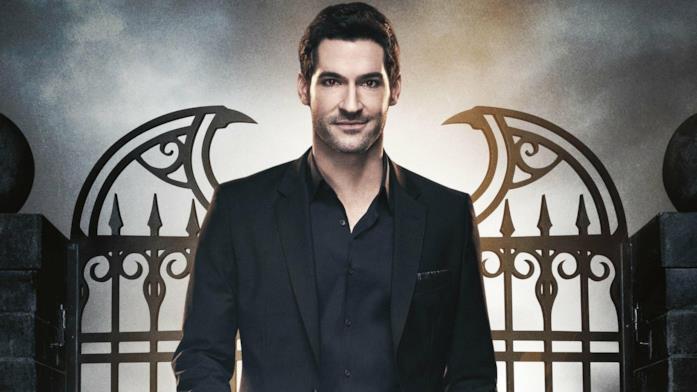 Un'immagine promozionale di Lucifer Tom Ellis nei panni di Lucifer Morningstar