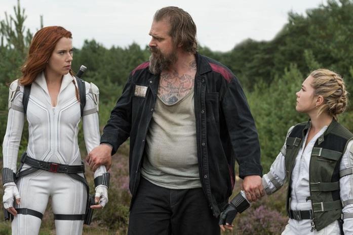 Le Vedove Nere e Red Guardian in Black Widow