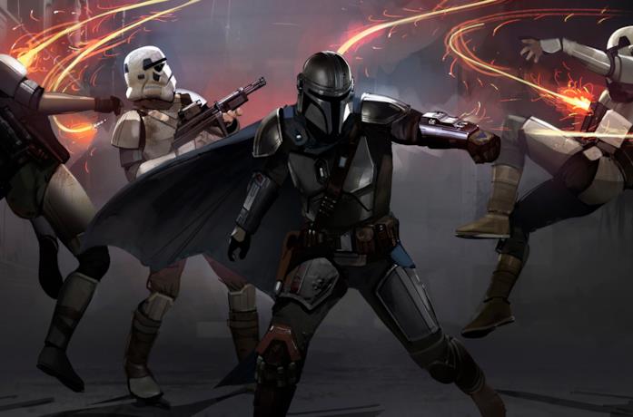 Ci sarà più azione nella seconda stagione di The Mandalorian Il mandaloriano combatte contro i soldati imperiali