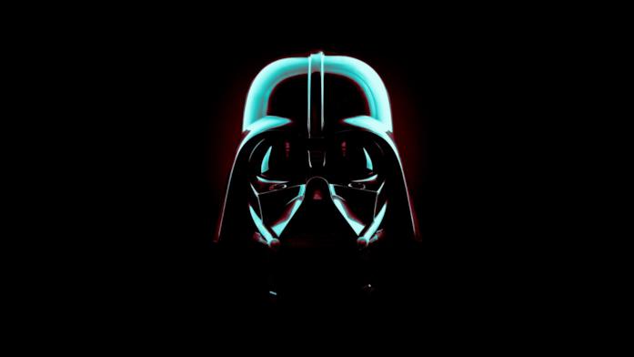 Un primo piano di Darth Vader