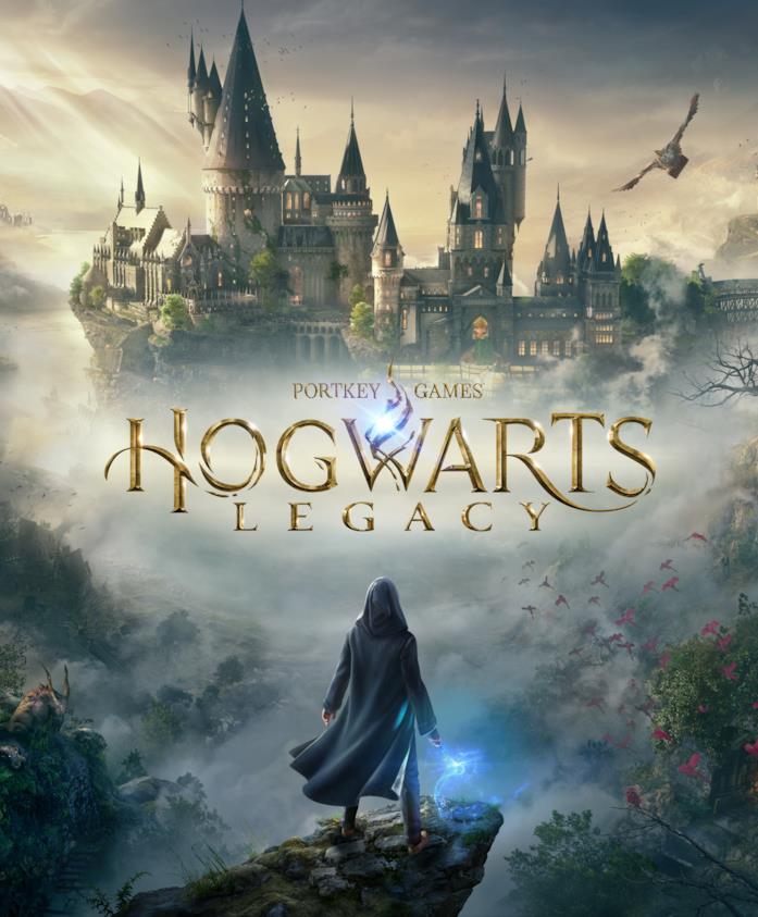Hogwarts Legacy, poster e trailer Un mago che guarda Hogwarts