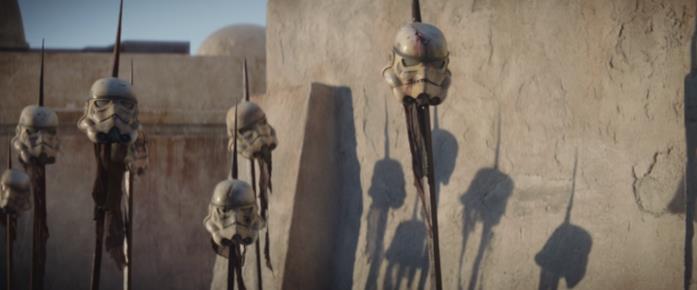 The Book of Boba Fett omaggia The Mandalorian Le teste dei soldati imperiali