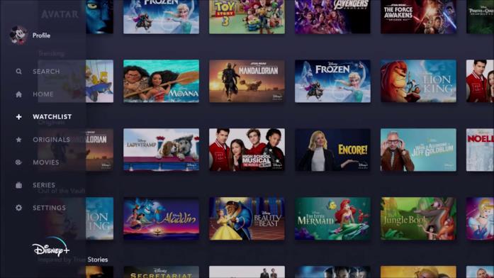 La navigazione da Smart TV di Disney+ La navigazione da Smart TV di Disney+