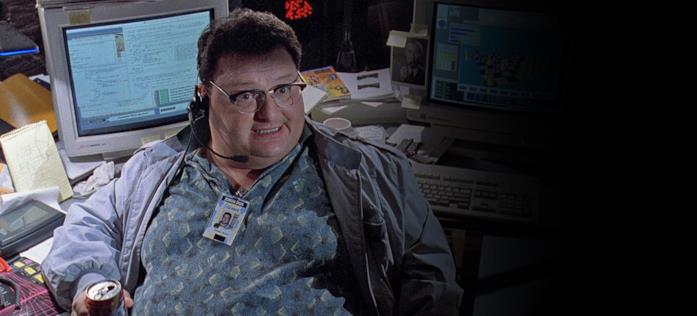 Nedry si lascia corrompere per una grossa cifra di denaro Nedry è un personaggio obeso ma davvero abile al computer
