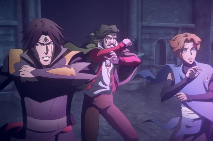 Un'immagine di Trevor, Saint-Germain e Sypha