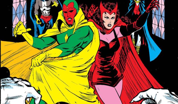 Una delle coppie romantiche Marvel più famose, Visione e Scarlet Witch Dettaglio della cover di Vision and the Scarlet Witch #1