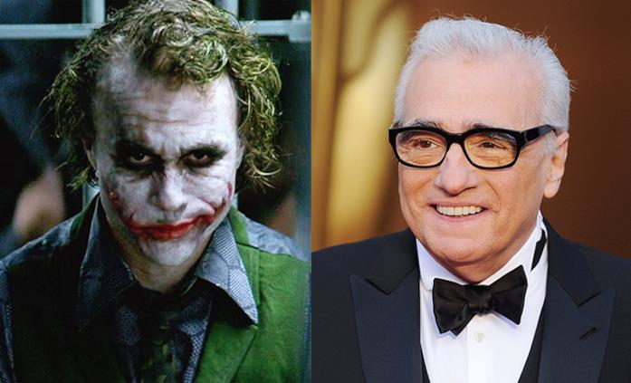 Joker (Heath Ledger) e il regista Martin Scorsese