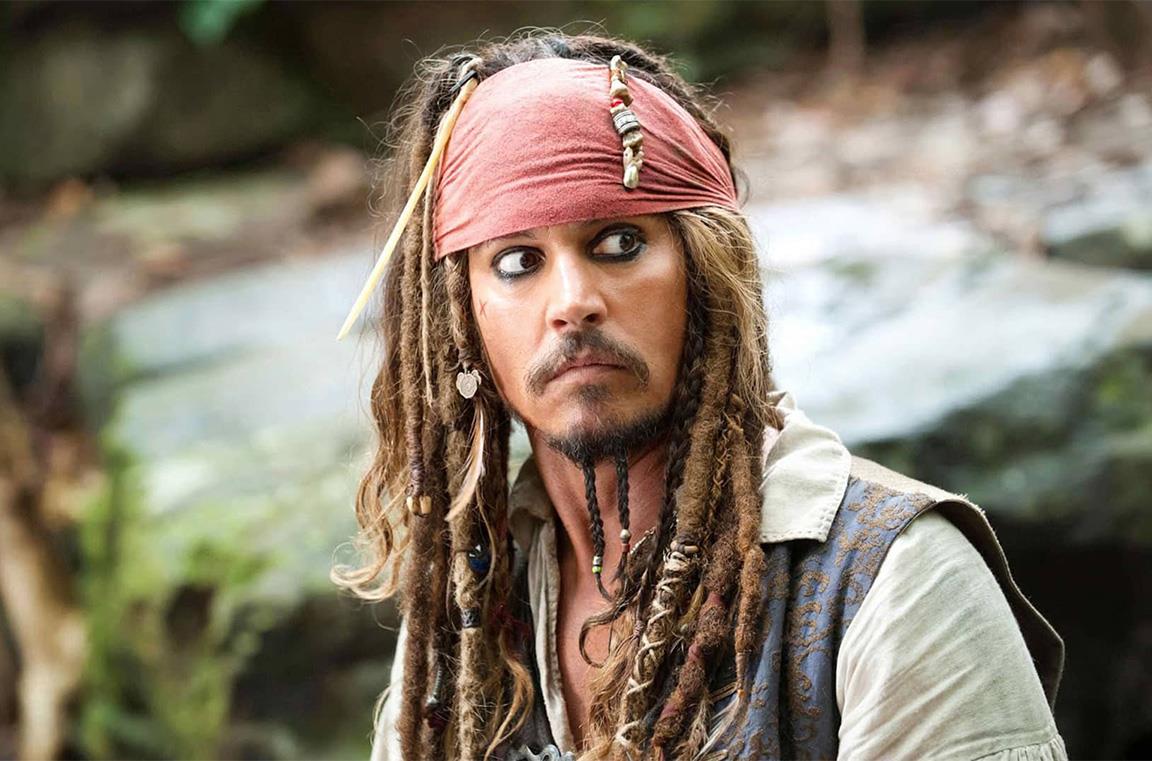 Johnny Depp nel ruolo di Jack Sparrow