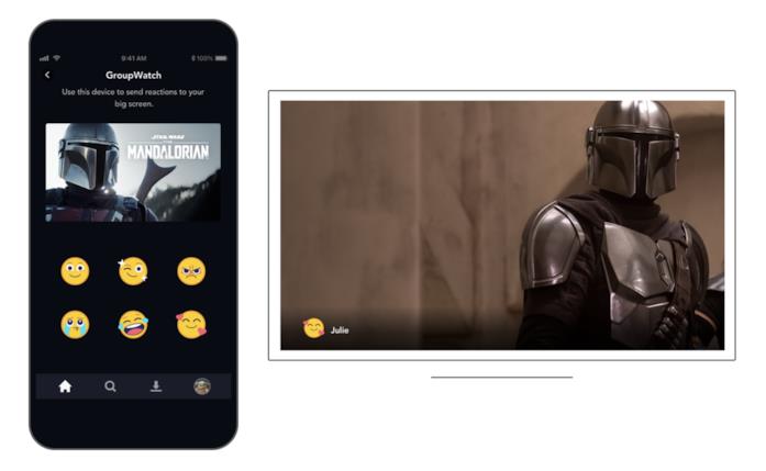 Con GroupWatch si commentano film e serie TV con le emoji Le emoji integrate nella funzione GroupWatch di Disney+