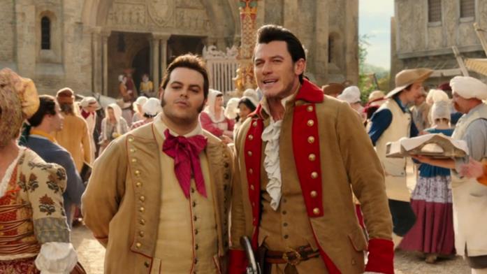 Gaston e LaFou Luke Evans e Josh Gad sono Gaston e LeFou