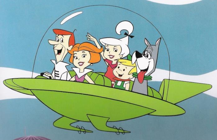 La famiglia dei Jetsons sull'astronave