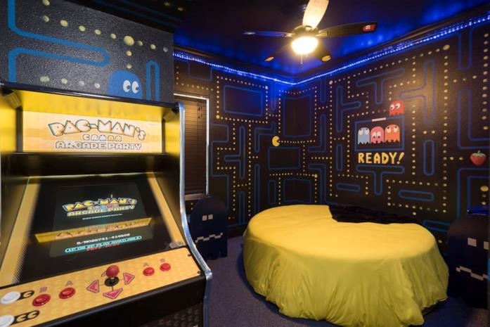 La stanza a tema Pac-Man La strabiliante stanza a tema Pac-Man