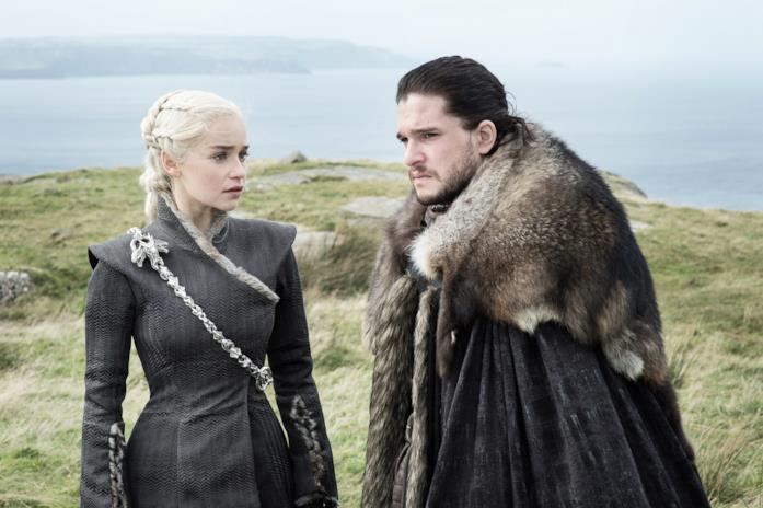 Jon Snow e Daenerys Targaryen di Game of Thrones