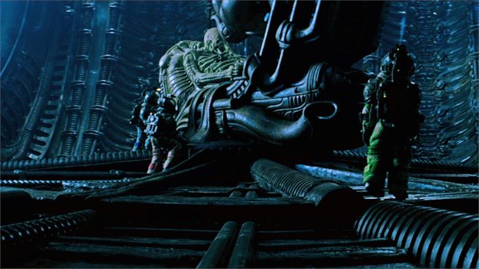 Una scena tratta da Alien, film di Ridley Scott Una sequenza di Alien