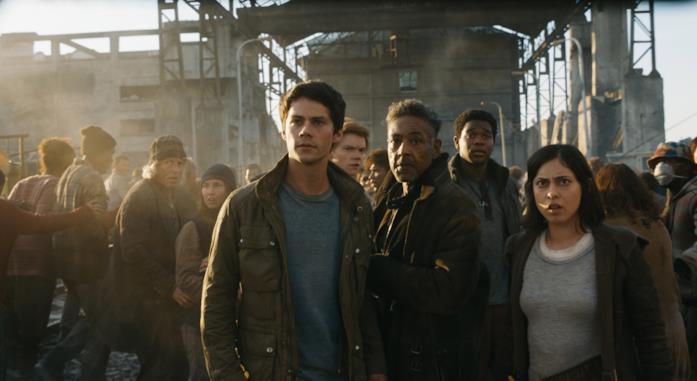 Dylan O'Brien e gli altri ribelli di La Rivelazione Dylan O'Brien e gli altri ribelli di La Rivelazione in una scena del film