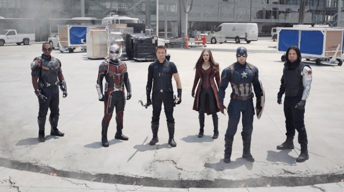 15 curiosità ed easter egg nascosti in Captain America: Civil War Il team di Capitan America nella battaglia dell'aeroporto in Captain America: Civil War