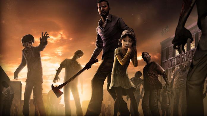 Clementine e Lee in Telltale's The Walking Dead