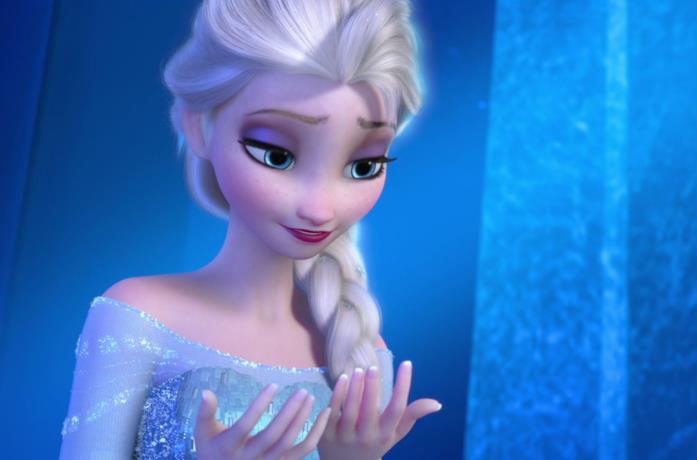 La protagonista Elsa in Frozen