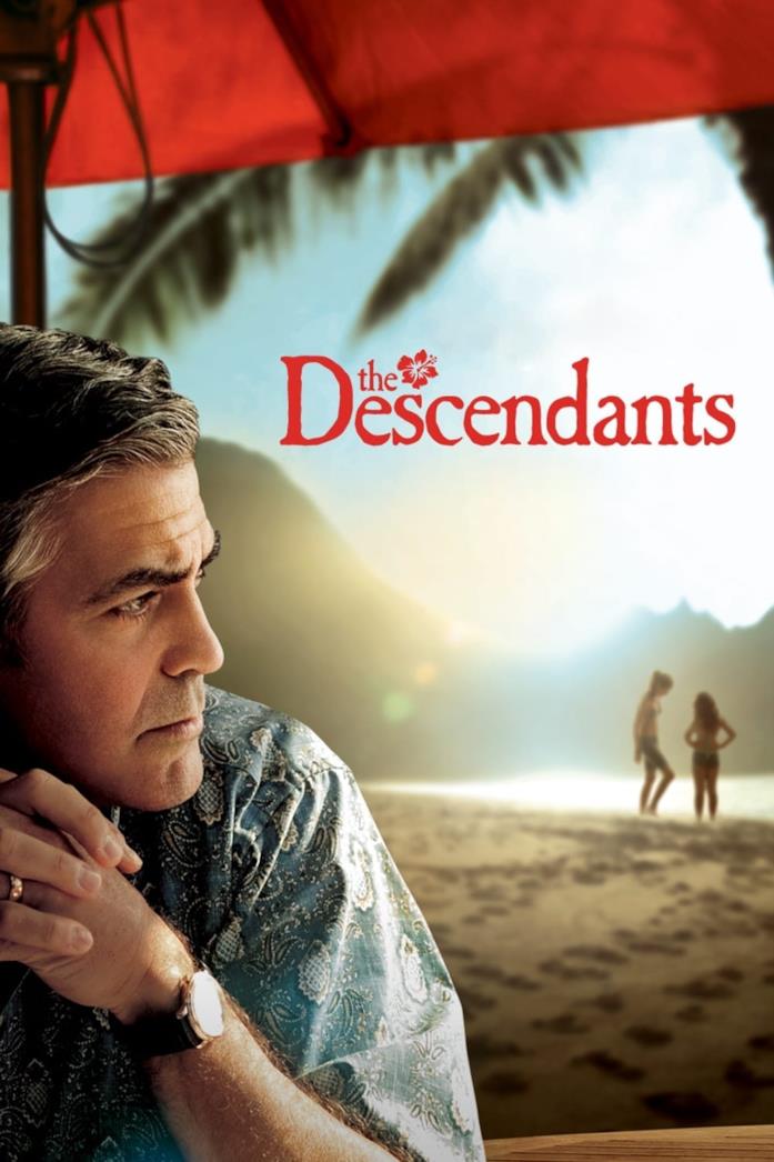Il poster di The Descendants Primo piano di George Clooney nella locandina di The Descendants
