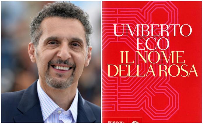 John Turturro e copertina de Il Nome della Rosa