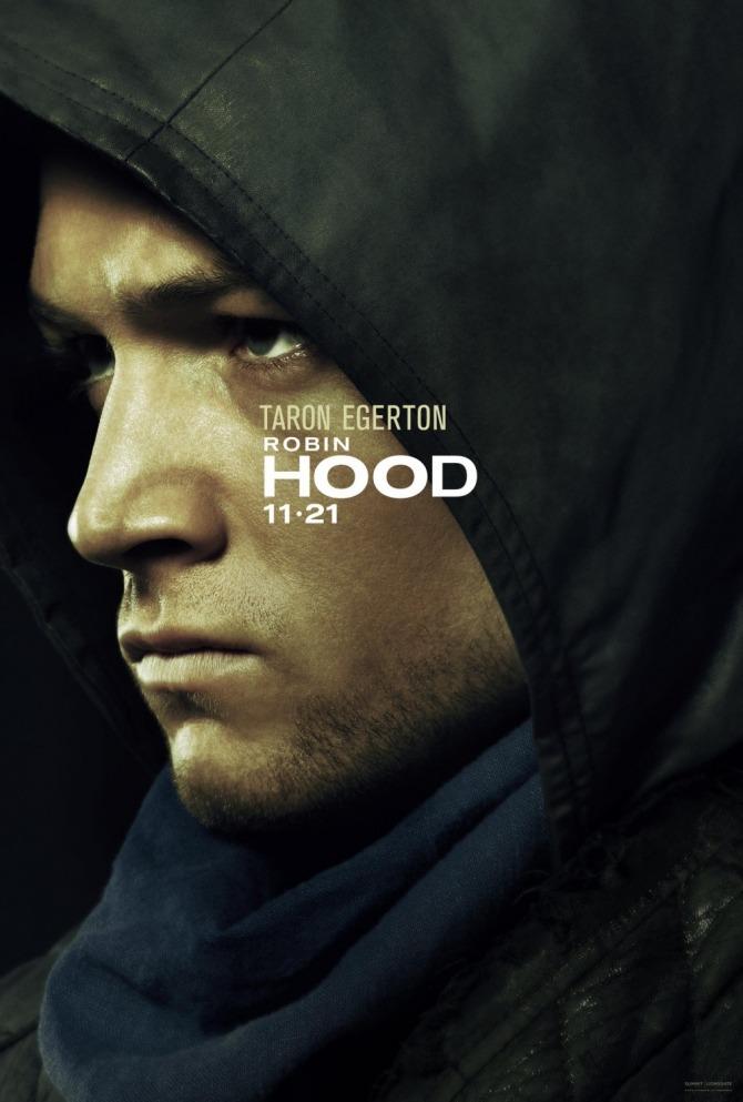Primo poster di Robin Hood (2018) Primo piano di Taron Egerton nel primo poster di Robin Hood