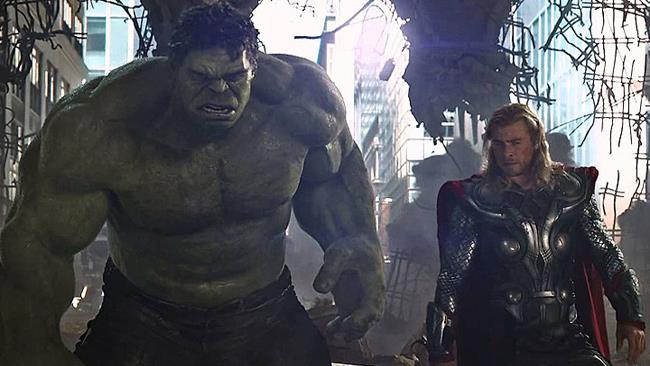 Thor e Hulk in The Avengers: Age of Ultron Thor e Hulk in una scena di The Avengers: Age of Ultron