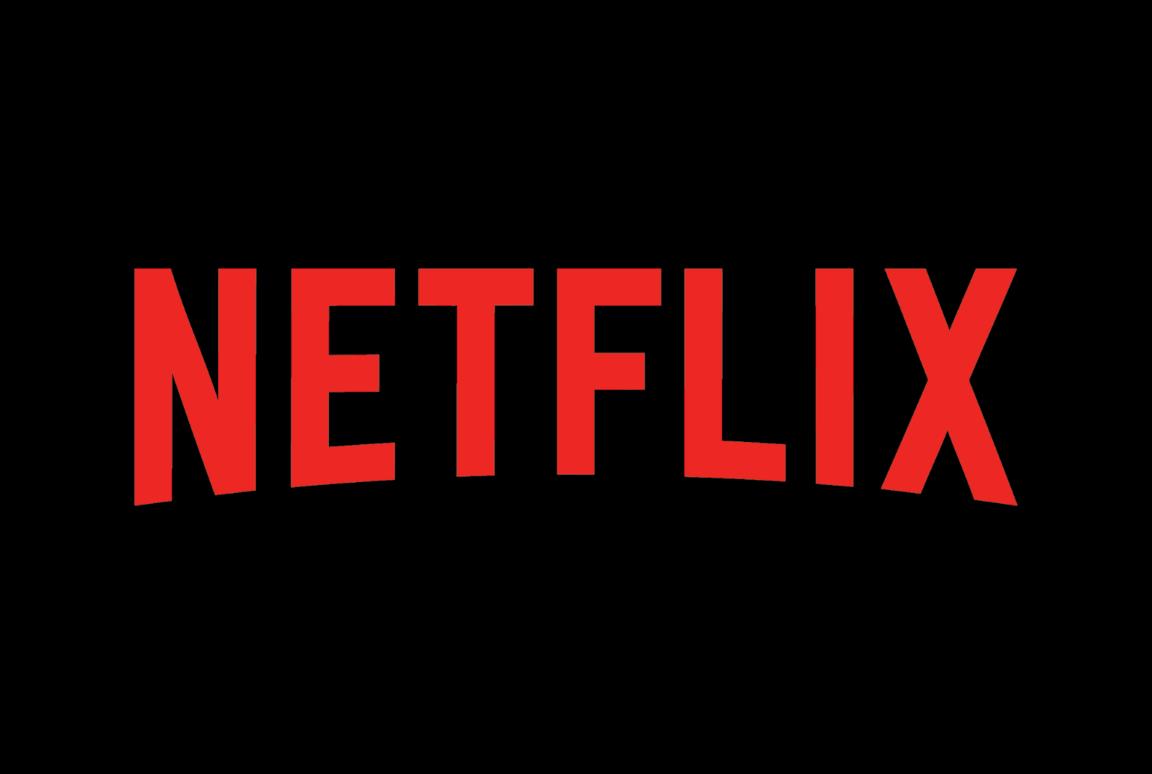 Il logo rosso di Netflix su sfondo nero