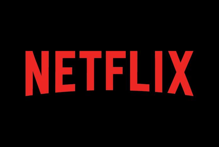 Il logo rosso di Netflix su sfondo nero