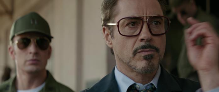 Steve Rogers e Tony Stark con un look retrò Chris evans robert downey jr avengers endgame