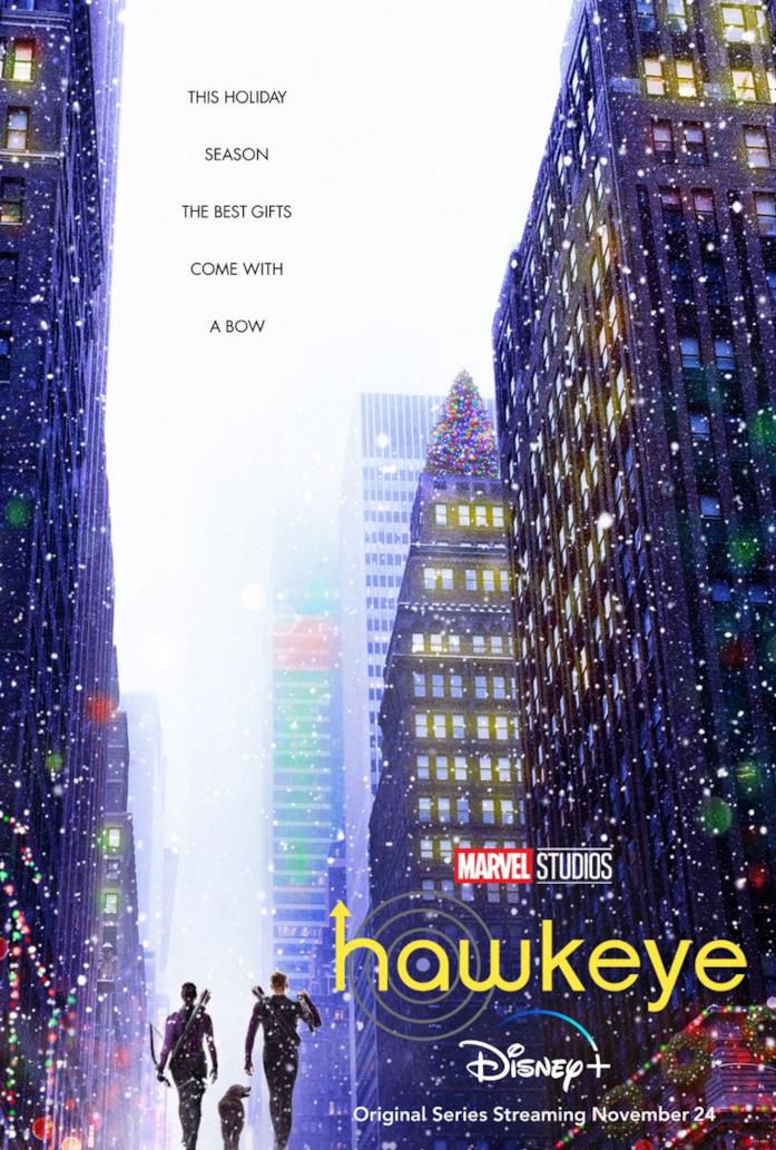 Hawkeye: cosa ci dice il trailer? Kate e Clint sotto la neve di New York nel poster di Hawkeye