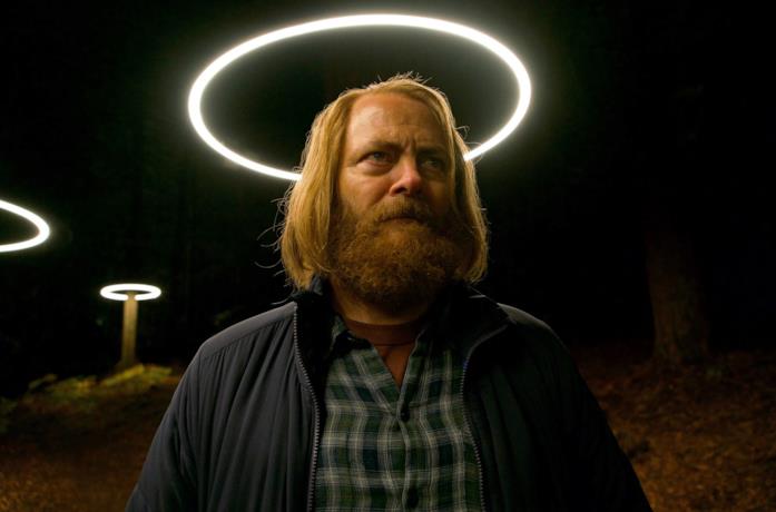 Nick Offerman in una scena della serie Devs