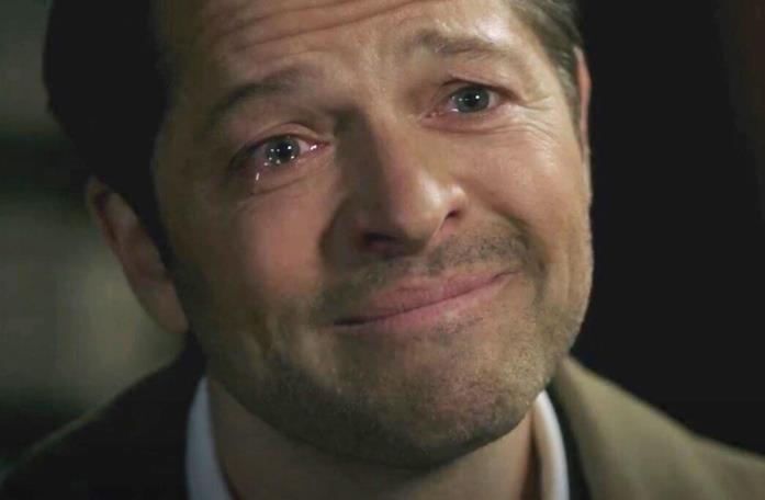 Misha Collins nei panni di Castiel Primo piano di Misha Collins in Supernatural
