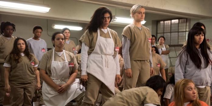 Le detenute di Litchfield Le protagoniste di Orange is the New Black in una scena della serie