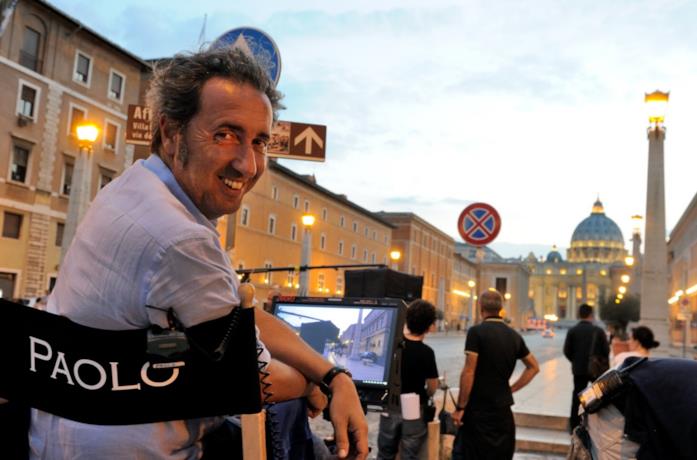 Paolo Sorretino su un set a Roma