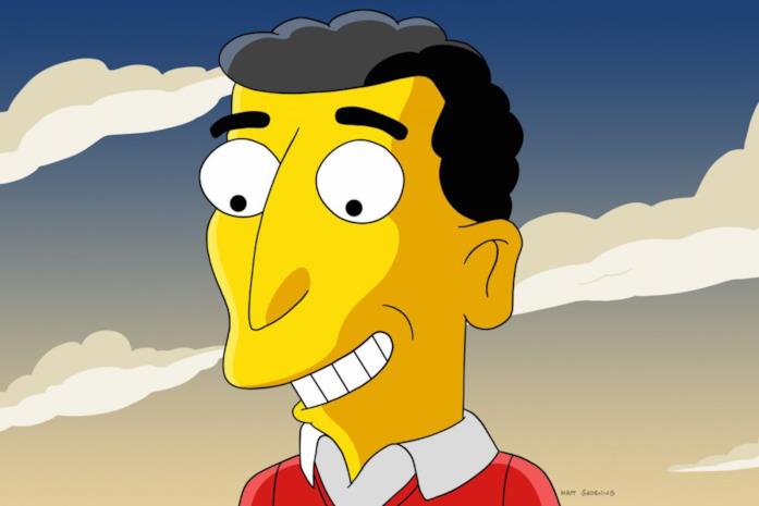 Mike Reiss versione Simpson Reiss in un disegno di Groening