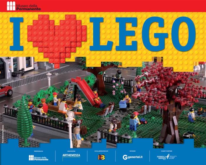 La locandina della mostra I love LEGO La mostra I love LEGO sbarca a Milano